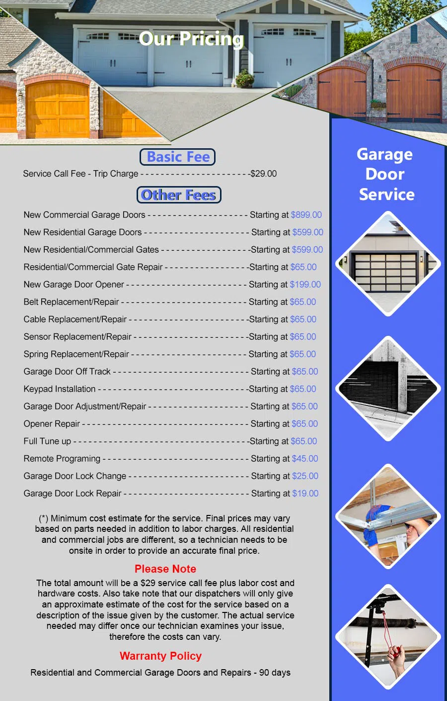 Metro Garage Door Service Philadelphia, PA 215-337-4987